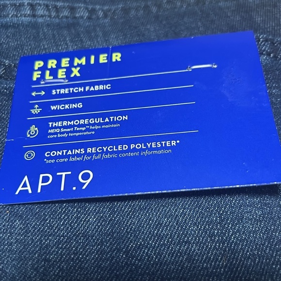 NWT Apt 9 Premier Flex Slim Fit Straight Men’s jeans Navy Rinse. size30/30 - Picture 4 of 8